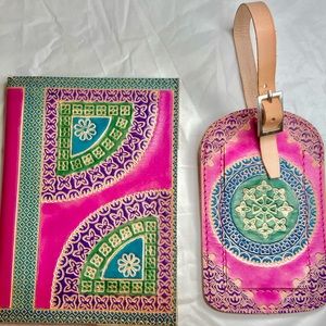 100% Leather Passport Cover and Luggage Tag